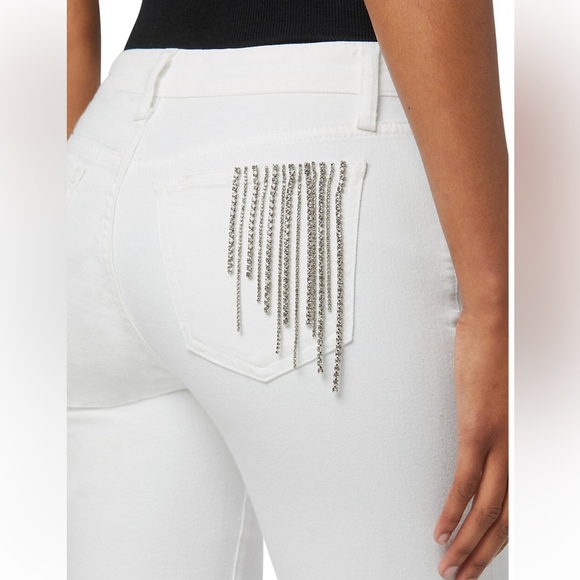 NWT Stephanie Gottlieb x Joe’s The Lara Mid-Rise White Jeweled Jeans - Size 24 - Picture 6 of 8